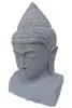 Product image 2 of the product “Buddha bust with floral carving, 40 x 40 x 100cm. Natural stone (river stone), stonemasonry ”